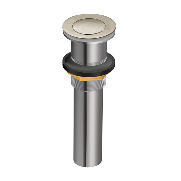 Moen 131553BN Brushed Nickel Spring Loaded Push Button Bathroom Drain Assembly