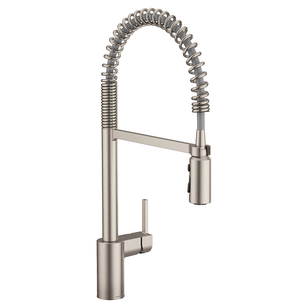 Moen 5923SRS Align Spot Resist Stainless One Handle Pre-Rinse Spring Pulldown Kitchen Faucet