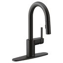 Moen 5965BL Align Matte Black One Handle High Arc Pulldown Bar Faucet