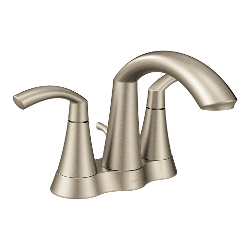 Moen 6172BN Glyde Brushed Nickel Two Handle High Arc Bathroom Faucet