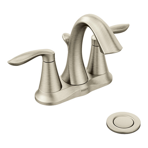 Moen 6410BN Eva Brushed Nickel Two Handle High Arc Bathroom Faucet