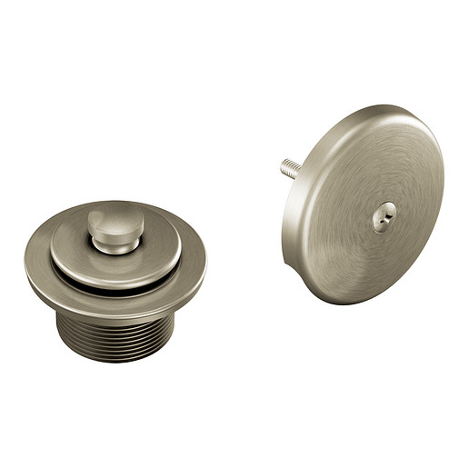 Moen T90331BN Brushed Nickel Push-N-Lock Tub Drain Kit With 1-1/2" Threads