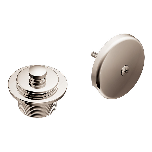 Moen T90331NL Moen Polished Nickel Push-N-Lock Tub Drain Kit With 1-1/2" Threads