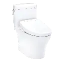 TOTO MW4363446CEMFGN#01 Aquia IV Cube S5 Washlet Two Piece Toilet Cotton