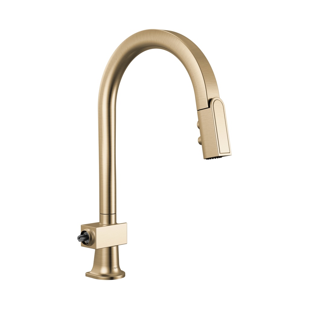 Brizo 63022LF-GLLHP Pull-Down Faucet With Arc Spout Less Handle Brilliance Luxe Gold