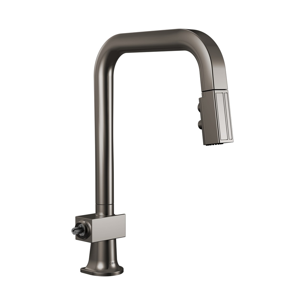 Brizo 63023LF-BNXLHP Pull-Down Faucet With Square Spout Less Handle Brilliance Black Onyx