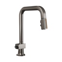Brizo 63023LF-BNXWDLHP Pull-Down Faucet With Square Spout Less Handle Brilliance Black Onyx Wood