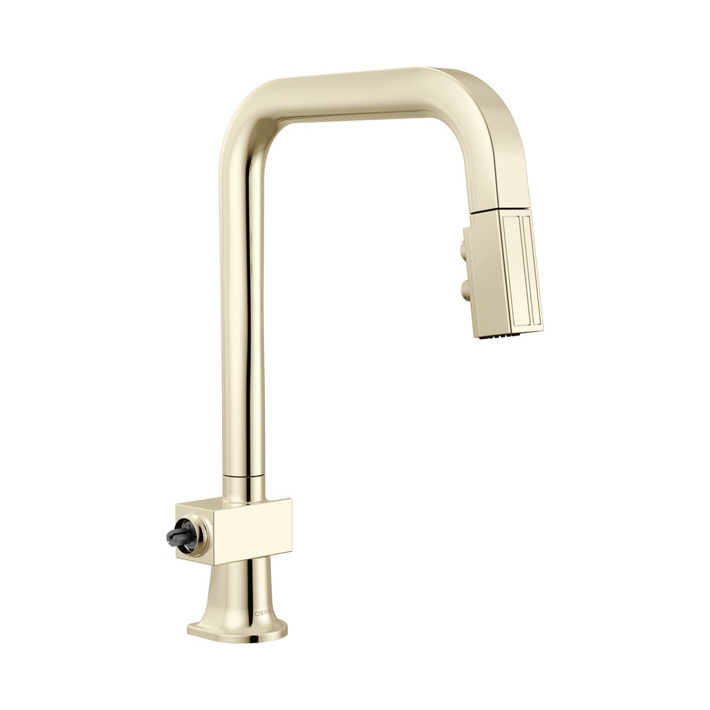Brizo 63023LF-PNLHP Pull-Down Faucet With Square Spout Less Handle Brilliance Polished Nickel