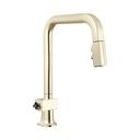 Brizo 63023LF-PNLHP Pull-Down Faucet With Square Spout Less Handle Brilliance Polished Nickel