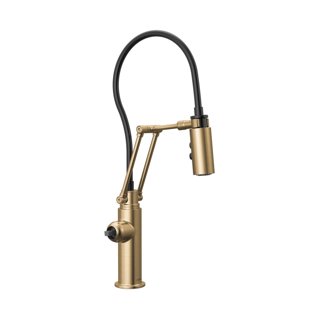 Brizo 63221LF-GLLHP Articulating Kitchen Faucet Less Handle Brilliance Luxe Gold