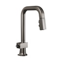 Brizo 63923LF-BNXLHP Pull-Down Prep Faucet With Square Spout Less Handle Brilliance Black Onyx