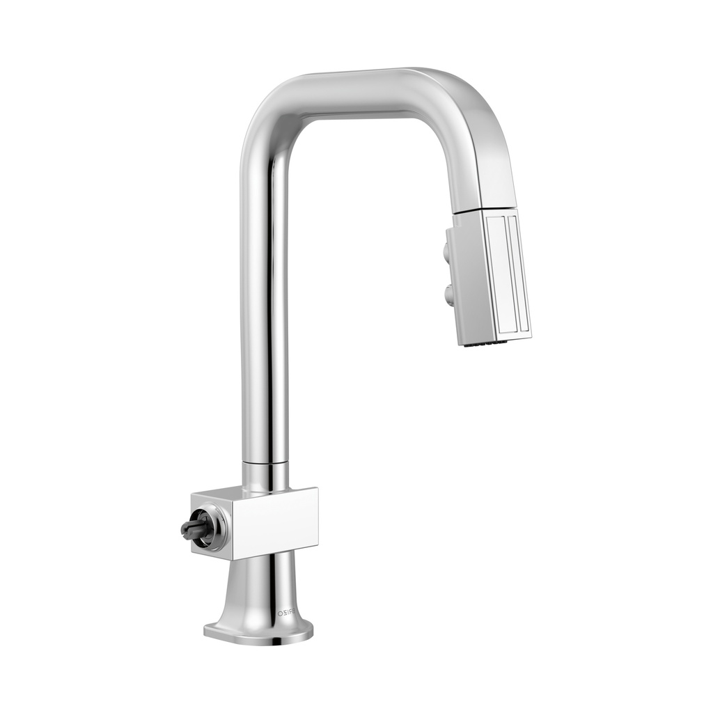 Brizo 63923LF-PCLHP Pull-Down Prep Faucet With Square Spout Less Handle Polished Chrome