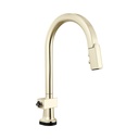 Brizo 64022LF-PNLHP Smarttouch Pull-Down Faucet With Arc Spout Less Handle Brilliance Polished Nickel