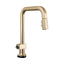 Brizo 64023LF-GLLHP Smarttouch Pull-Down Faucet With Square Spout Less Handle Brilliance Luxe Gold