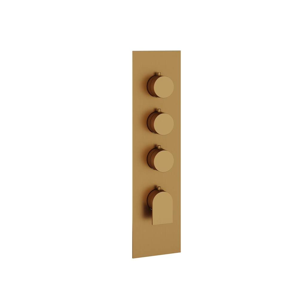 Aquabrass SR3392BGD Alpha Square Trim Set T12003 Valve Brushed Gold