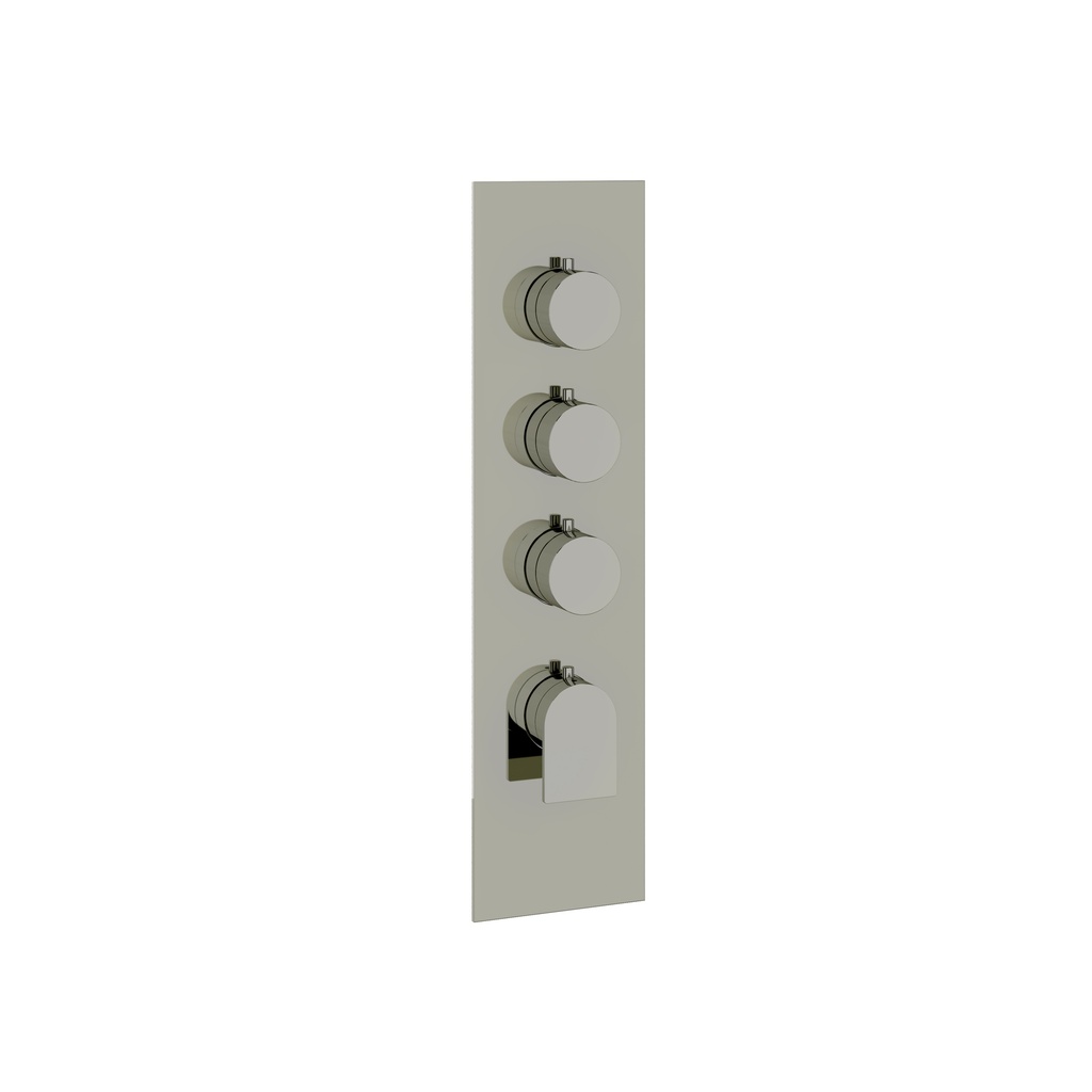 Aquabrass SR3392PN Alpha Square Trim Set T12003 Valve Polished Nickel