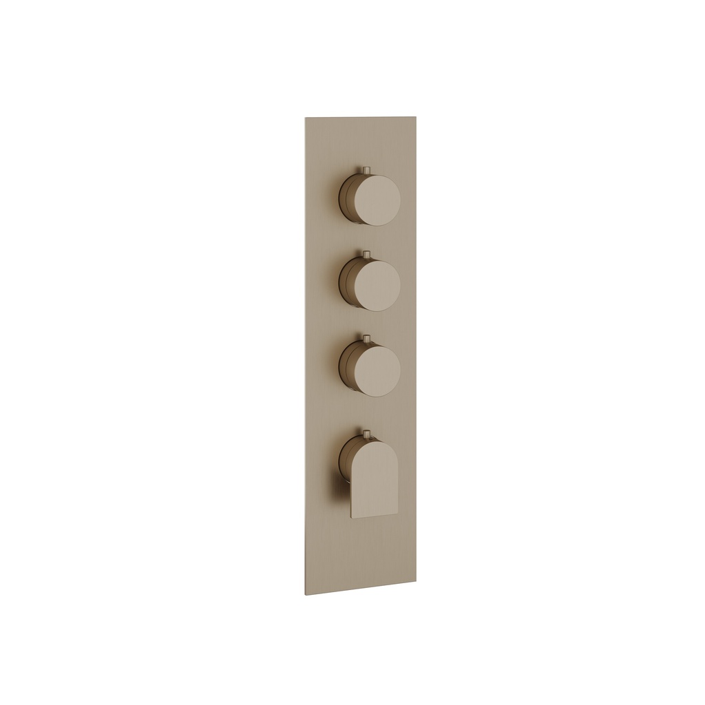 Aquabrass SR3392BN Alpha Square Trim Set T12003 Valve Brushed Nickel