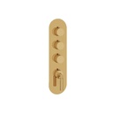 Aquabrass R3348PGD Aria Round Trim Set T12003 Valve Polished Gold