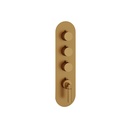 Aquabrass R3348BGD Aria Round Trim Set T12003 Valve Brushed Gold