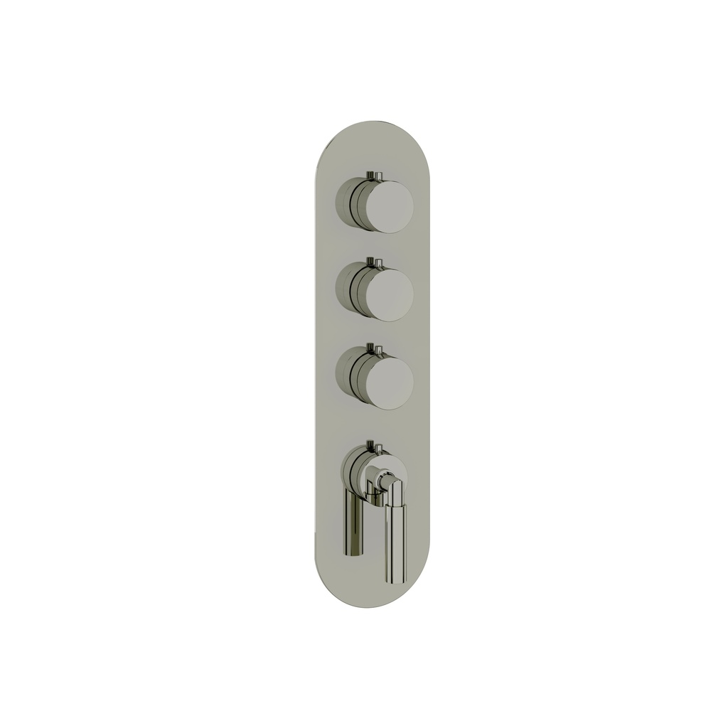Aquabrass R3348PN Aria Round Trim Set T12003 Valve Polished Nickel
