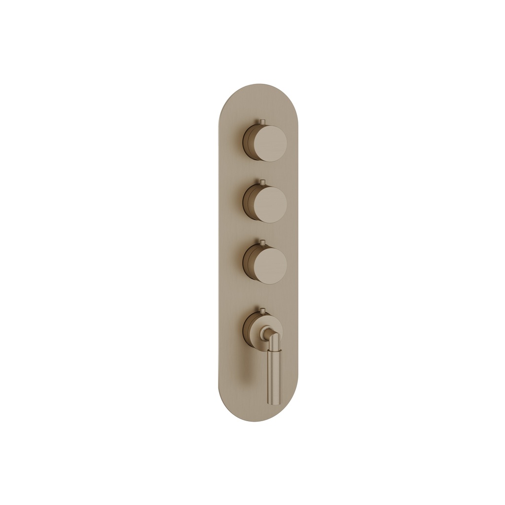 Aquabrass R3348BN Aria Round Trim Set T12003 Valve Brushed Nickel
