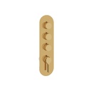 Aquabrass R3347PGD Ariston Round Trim Set T12003 Valve Polished Gold