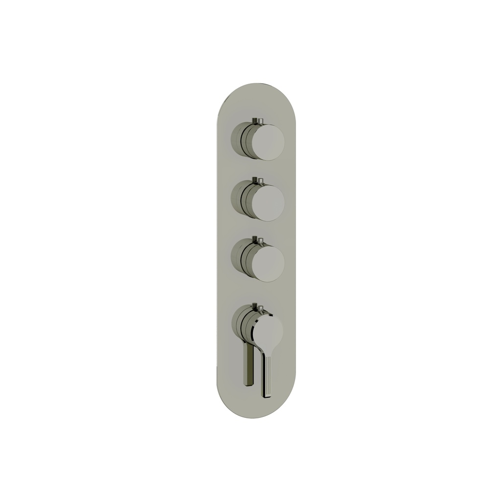 Aquabrass R3347PN Ariston Round Trim Set T12003 Valve Polished Nickel