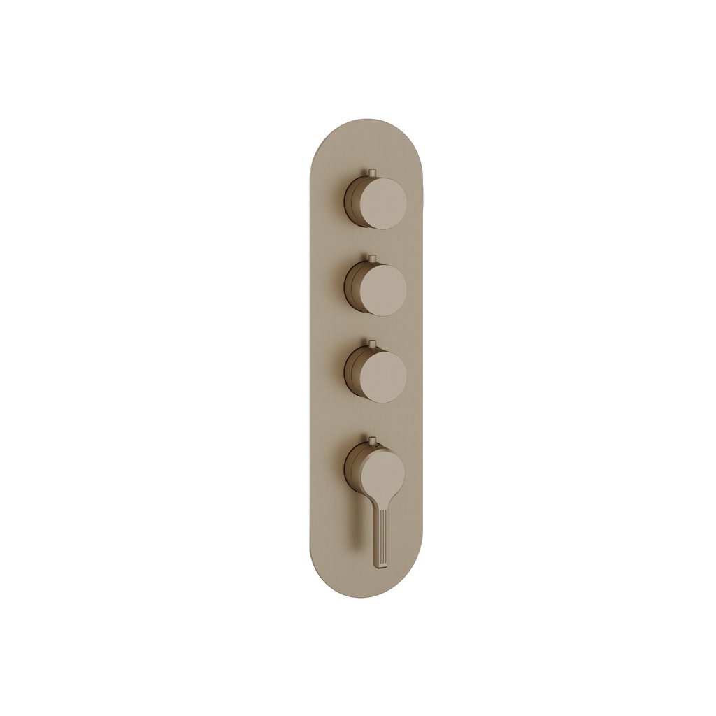 Aquabrass R3347BN Ariston Round Trim Set T12003 Valve Brushed Nickel