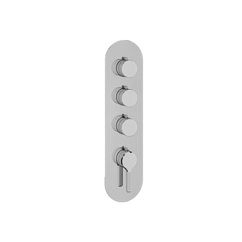 Aquabrass R3347PC Ariston Round Trim Set T12003 Valve Polished Chrome
