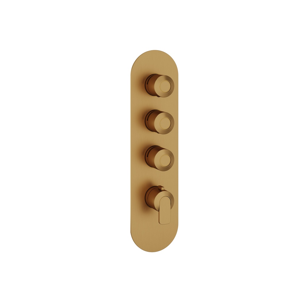 Aquabrass R3367PGD C67 Round Trim Set T12003 Valve Polished Gold