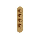 Aquabrass R3367PGD C67 Round Trim Set T12003 Valve Polished Gold