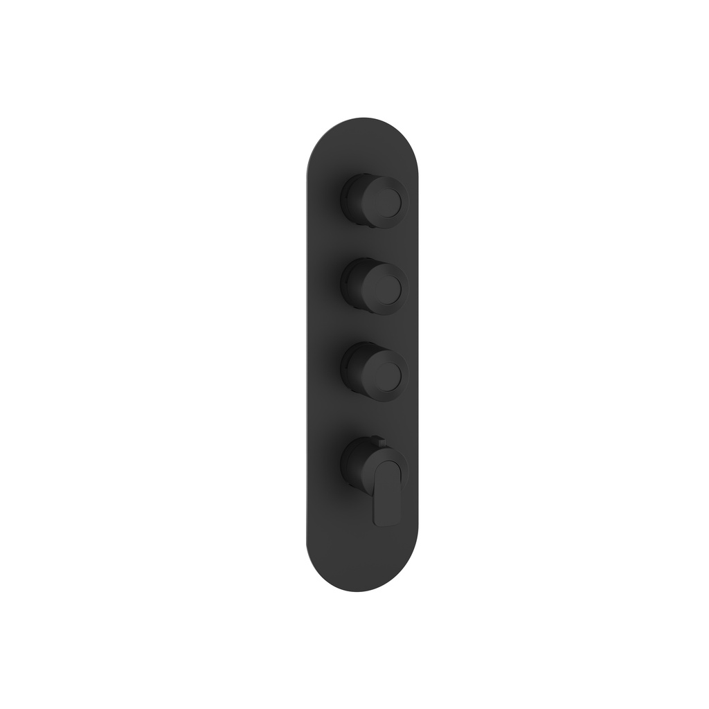 Aquabrass R3367BK C67 Round Trim Set T12003 Valve Black