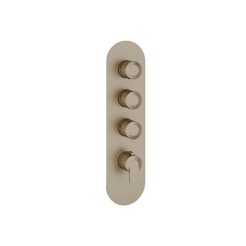 Aquabrass R3367BN C67 Round Trim Set T12003 Valve Brushed Nickel