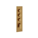 Aquabrass SR3319BGD Chicane Square Trim Set T12003 Valve Brushed Gold