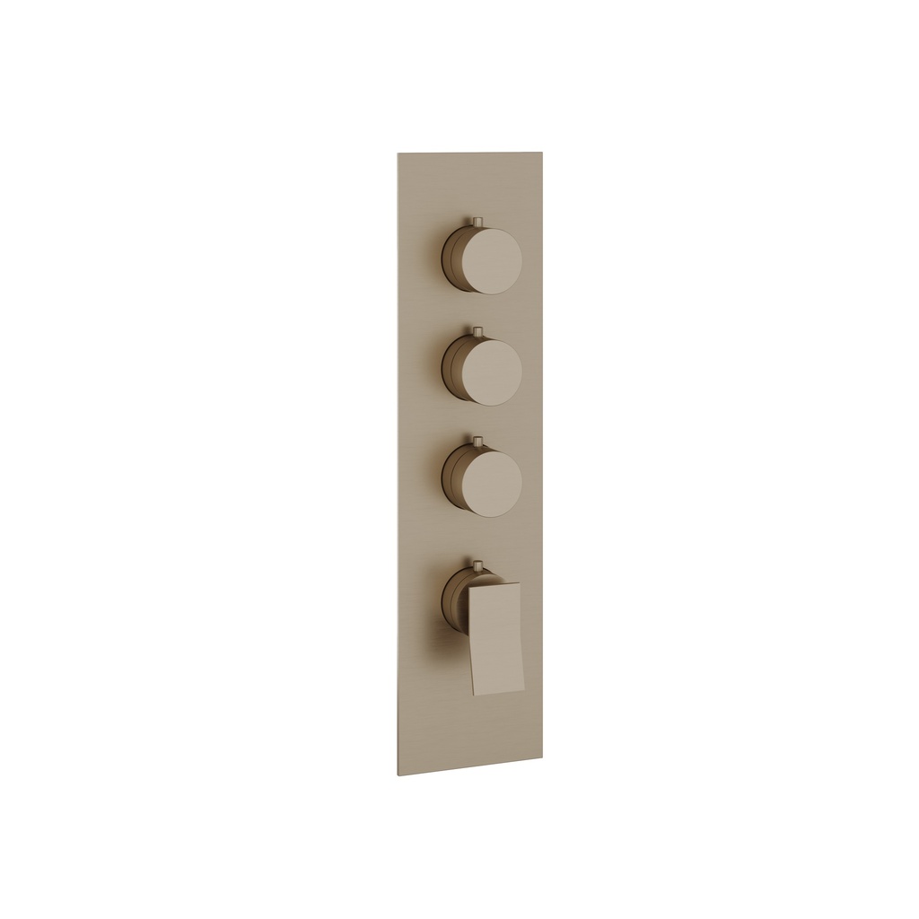 Aquabrass SR3319BN Chicane Square Trim Set T12003 Valve Brushed Nickel
