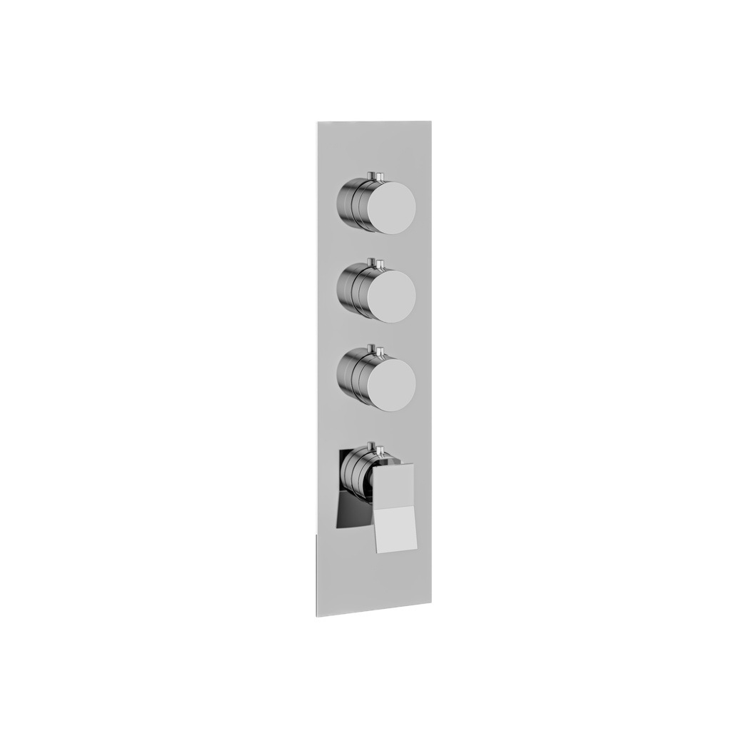 Aquabrass SR3319PC Chicane Square Trim Set T12003 Valve Polished Chrome