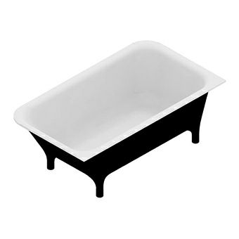 KOS 1MP307NE.1900 Morphing Collection Free Standing Bathtub Black
