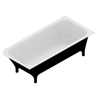 KOS 1MP403NE.1900 Morphing Collection Free Standing Bathtub Black
