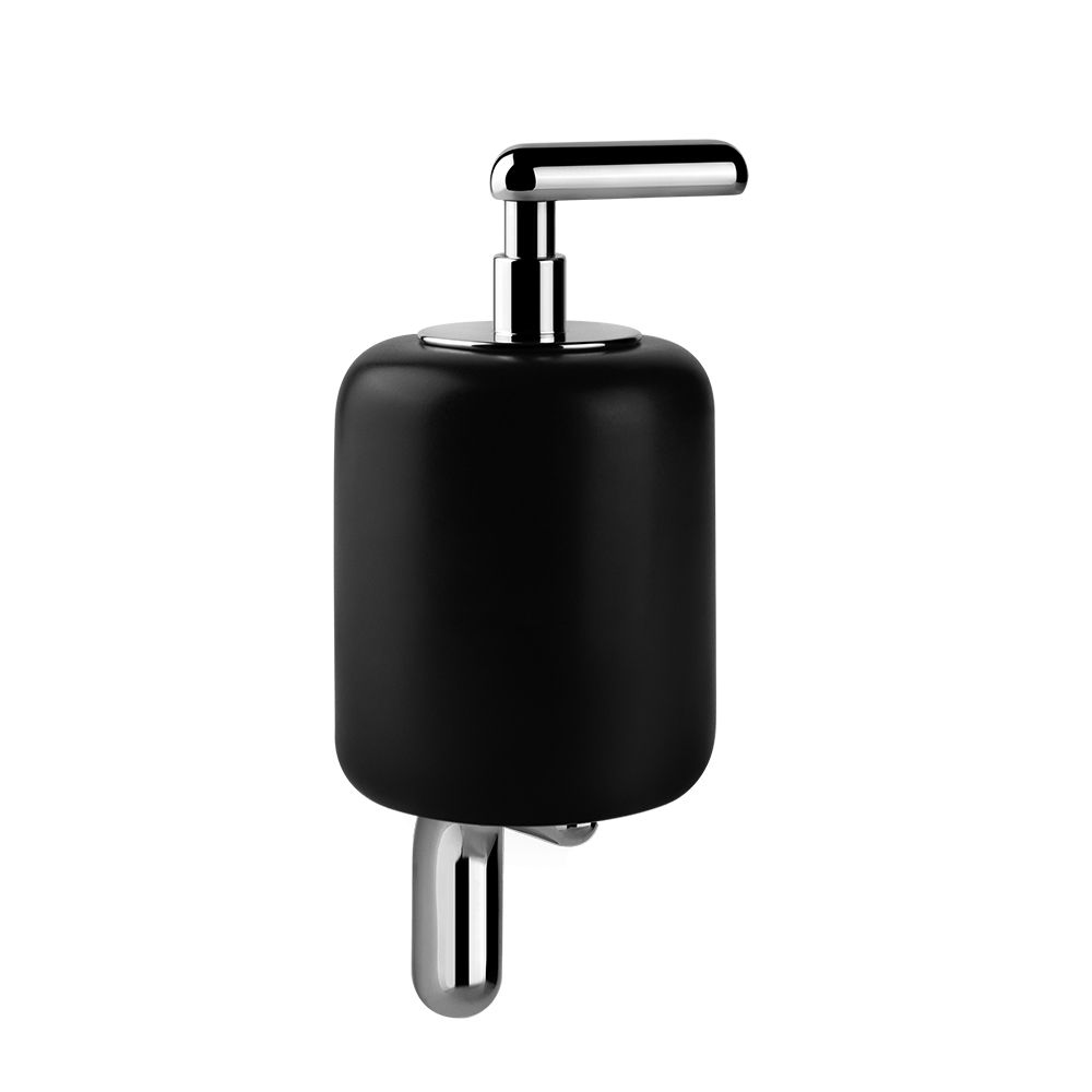 Gessi 38014 Goccia Wall Mounted Ceramic Liquid Soap Dispenser Black Gres