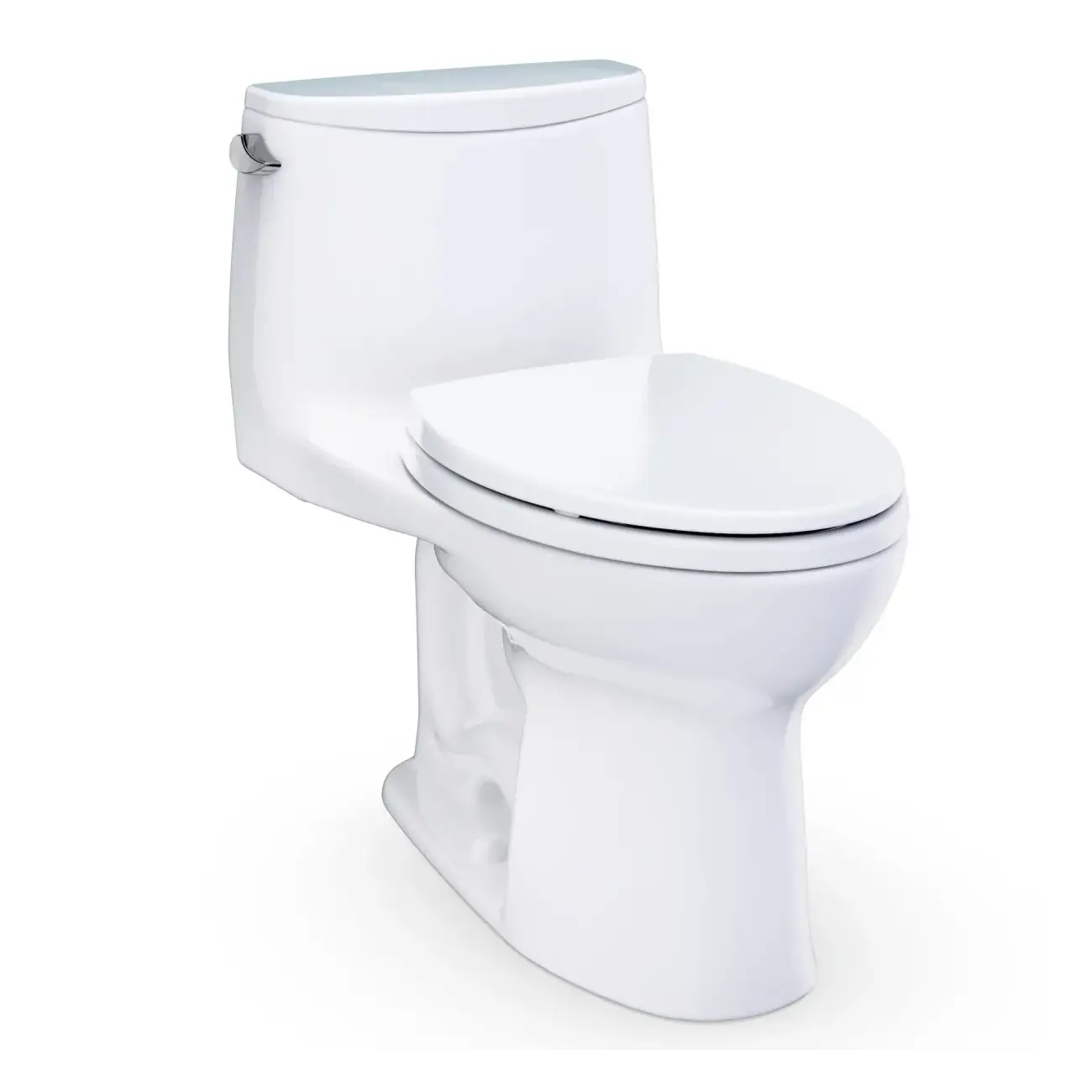 TOTO MS608114CEFRG#01 Ultramax One Piece Tornado Flush Toilet Right Lever Cotton
