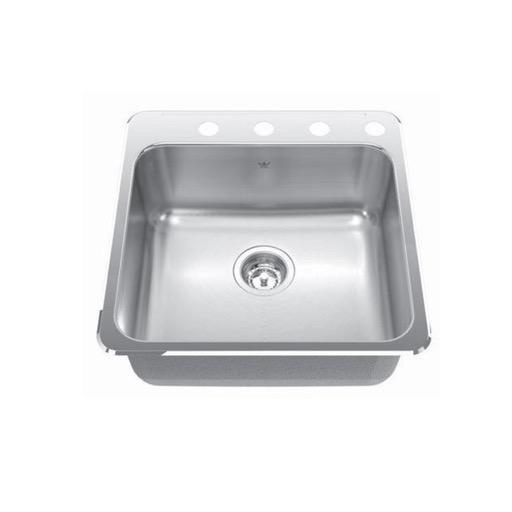 Kindred QSL2020/7 20 x 20 Stainless Steel Drop In Sink 1 Hole
