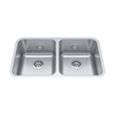 Kindred ND1831UA-9 Double Bowl Undermount Sink Stainless Steel