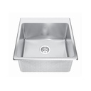Kindred QSLF2020/10 20 x 20 Single Bowl Dual Mount Sink 1 Hole