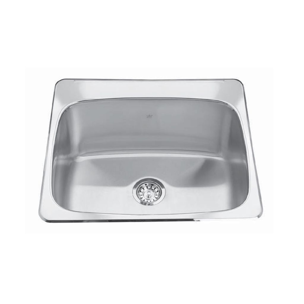Kindred QSL2225/12 22 x 25 Single Bowl Laundry Sink 1 Hole