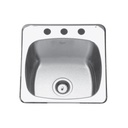 Kindred QSL2020/10 20 x 20 Single Bowl Utility Sink 1 Hole