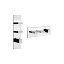 Gessi 39712 Rettangolo Thermostatic Trim With Two Volume Controls Chrome