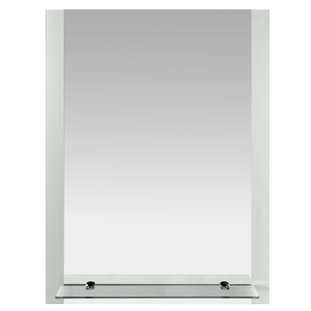 Laloo M31005 Parallel Frosted Mirror With Shelf
