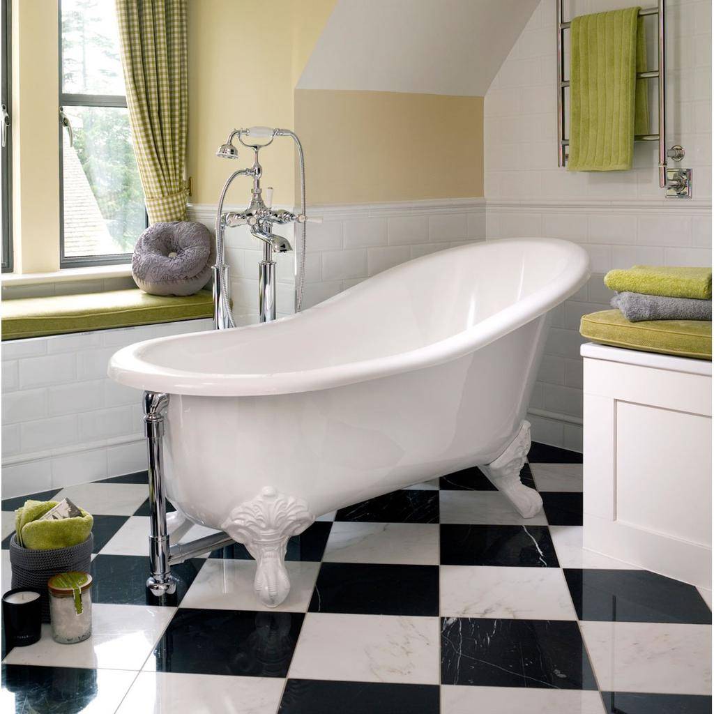 Victoria + Albert SHR-N-SW-OF+FT-SHR-SW Shropshire 61" x 30" Freestanding Bathtub White