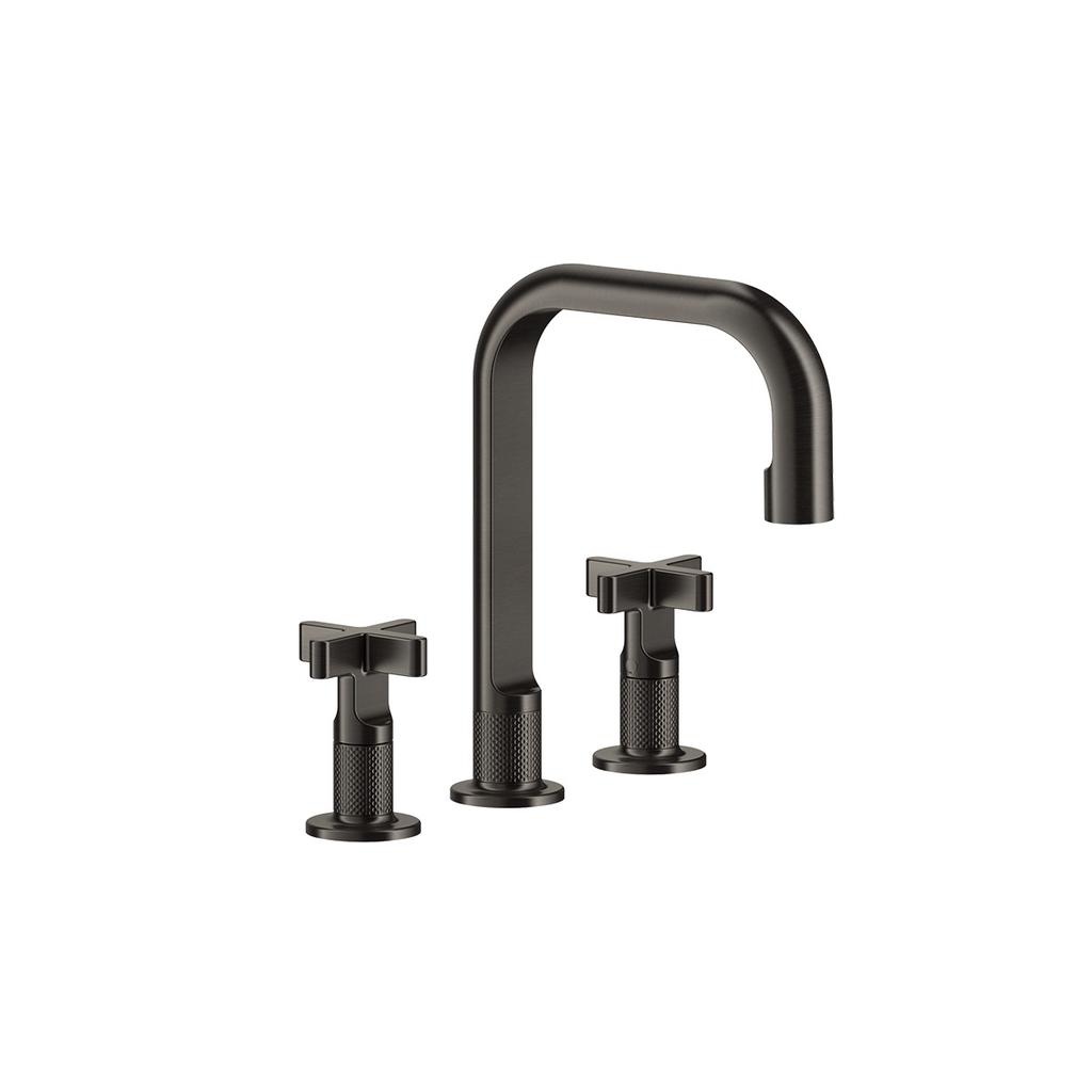 Gessi 58113 Inciso Three Hole Basin Mixer With Spout Chrome