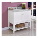 Fairmont Designs 1512-VH36 Shaker Americana 36&quot; Vanity Open Shelf Polar White